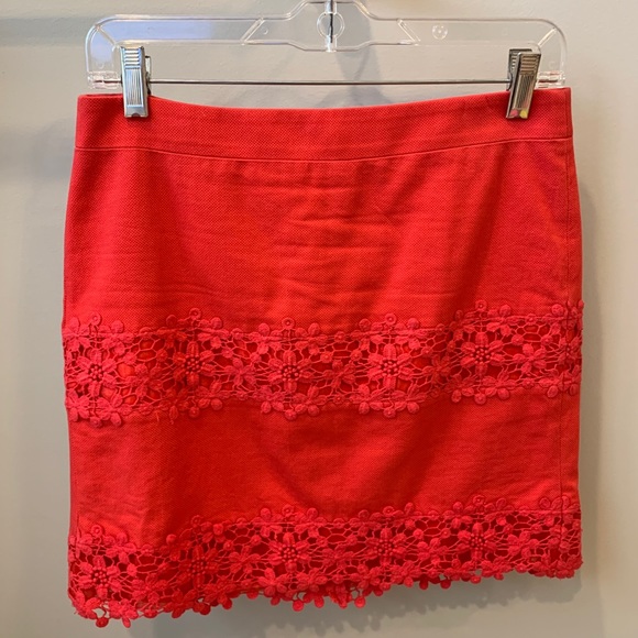 J Crew floral appliqué skirt - Picture 1 of 1